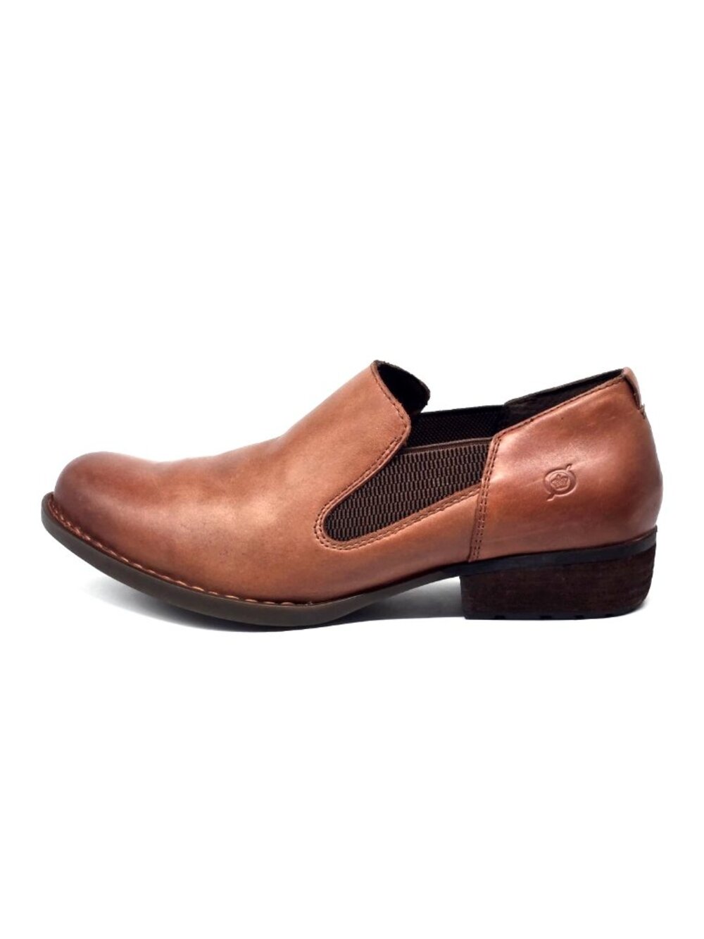 Born Kade Brown Leather Slip-on Shootie Boots Women's Size 10M - Picture 7 of 12